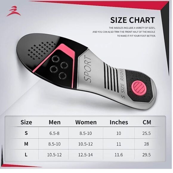 Supinserts insoles BUNDLE of two unisex. Size Men 6.5-8/Women 8.5-10.  Crosspost - Picture 3 of 11